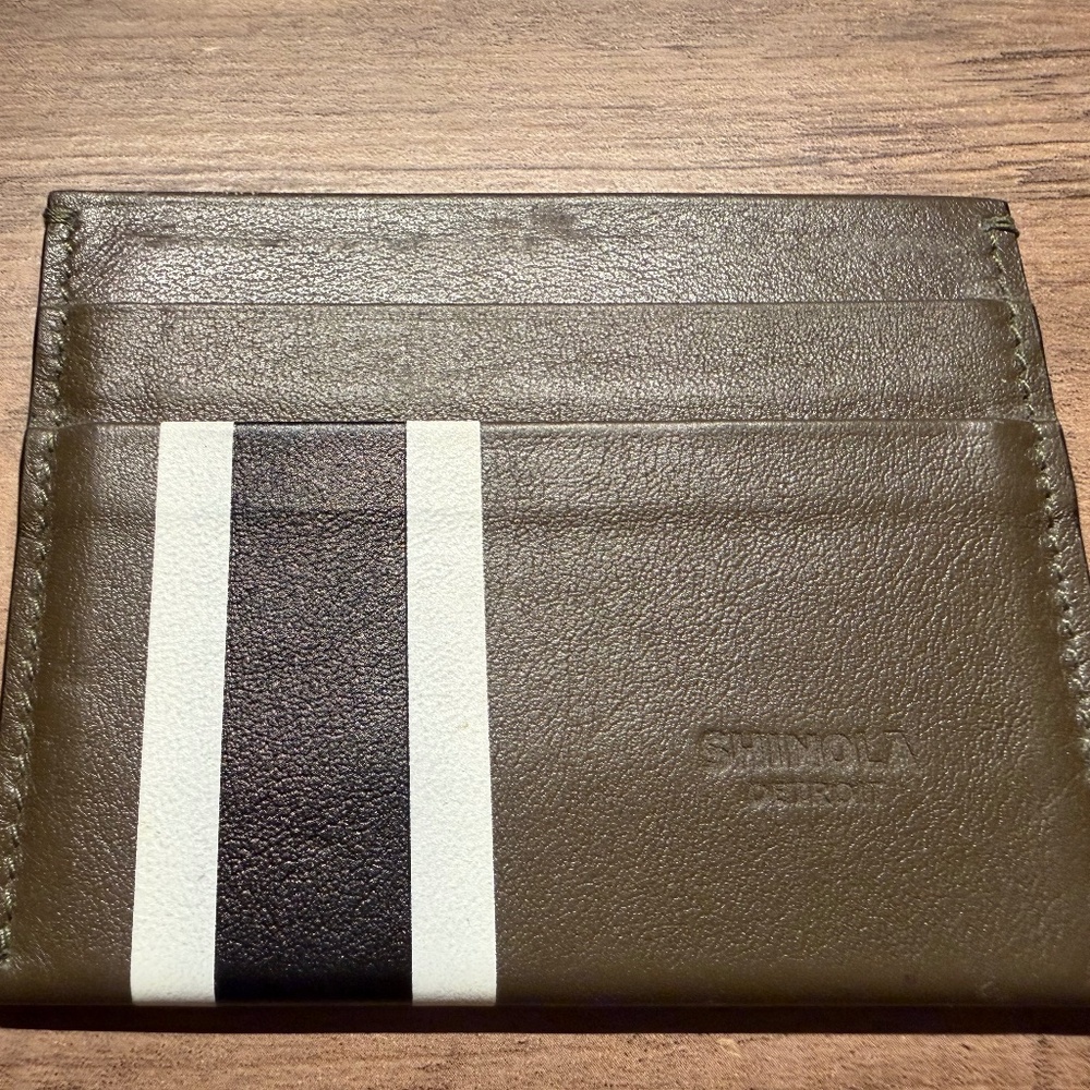 Shinola Striped Five Pocket Card Case | Color: Truffle | 2020
